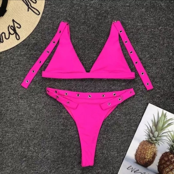 Mimiz Boutique Other - 💕NEON ADJUSTABLE THONG BIKINI SET💕